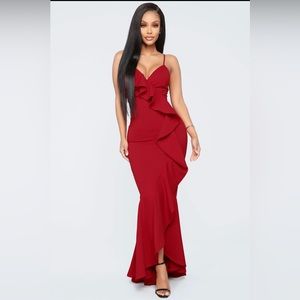 Fashion Nova Curve Plus Size Mermaid Maxi Dress, size 1XL